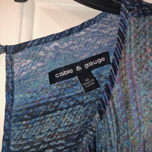 Cable and gauge multi color blouse - Picture 4 of 7